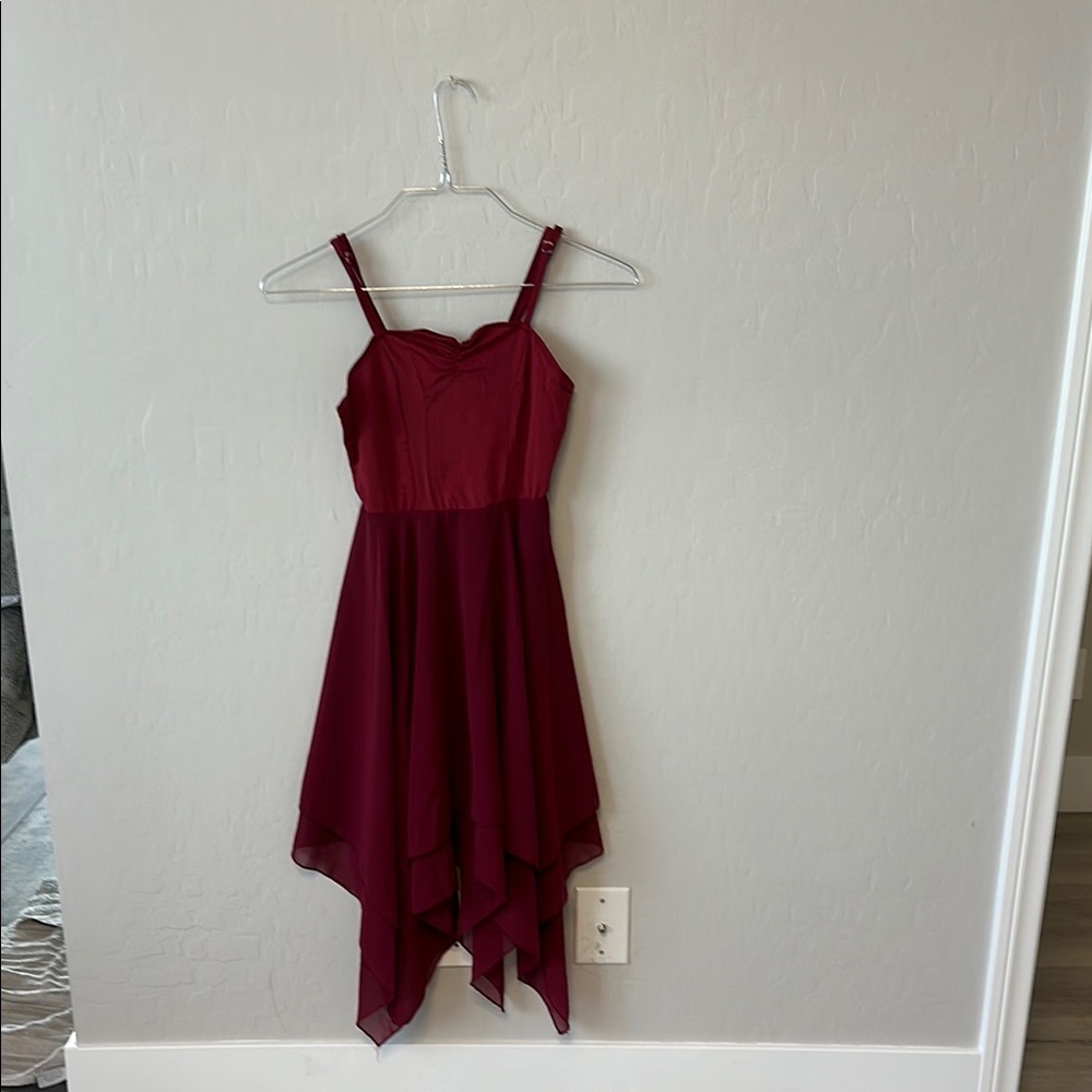 Elegant Burgundy Dress